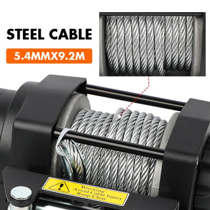 Electric Winch 4500LBS Winch Steel Cable Trailer Towing Remote ATV Winch UTV Winch 4WD.