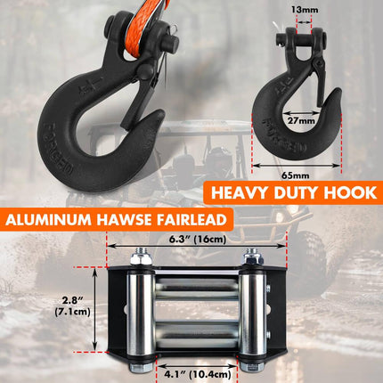 Electric Winch 4500LBS Winch Steel Cable Trailer Towing Remote ATV Winch UTV Winch 4WD.