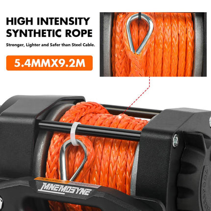 Electric Winch 4500lb Winch Synthetic Rope Wireless Towing Trailer ATV UTV.
