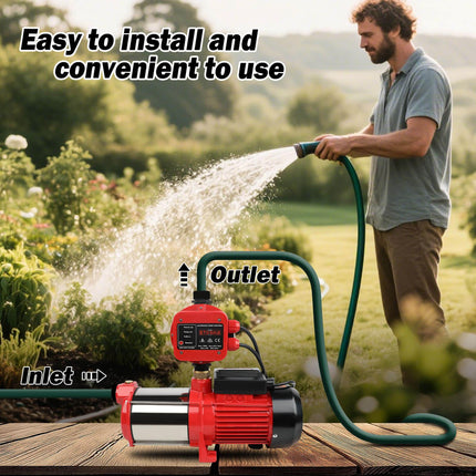 ETOSHA 2000W Garden Water Pump High Pressure 4-Stage Tank Irrigation Water Pump.