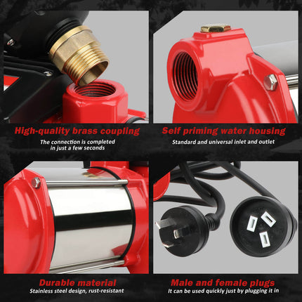 ETOSHA 2000W Garden Water Pump High Pressure 4-Stage Tank Farm Irrigation Pump.