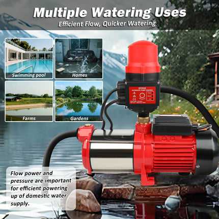 ETOSHA 2000W Garden Water Pump High Pressure 4-Stage Tank Farm Irrigation Pump.