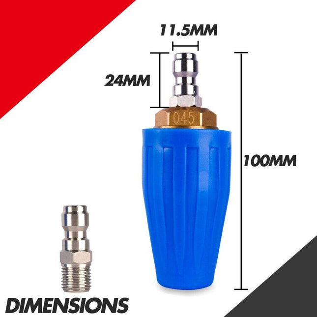 X-BULL Pressure Washer Turbo Nozzle Head 4000PSI High Cleaner 1/4BSP.