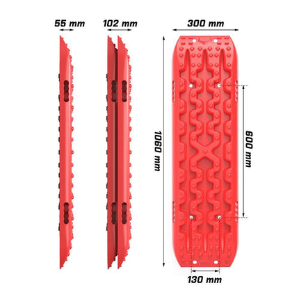 X-BULL Recovery tracks Sand tracks KIT Carry bag mounting pin Sand/Snow/Mud 10T 4WD-red Gen3.0.