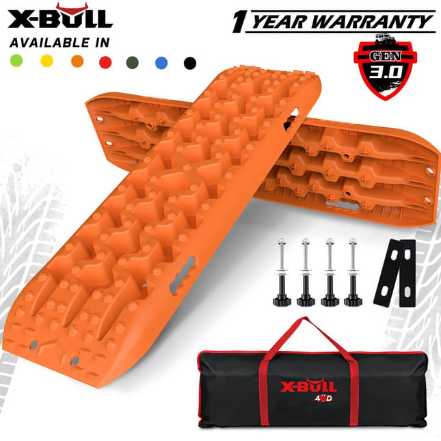 X-BULL Recovery tracks Sand tracks KIT Carry bag mounting pin Sand/Snow/Mud 10T 4WD-Orange Gen3.0.