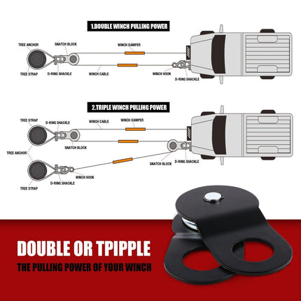 X-BULL Winch Recovery Kit 13PCS Recovery tracks /Snatch Strap Off Road 4X4.