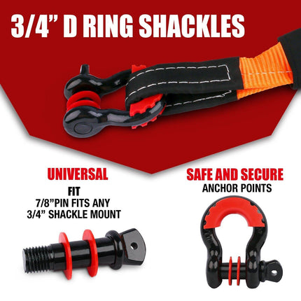 X-BULL Winch Recovery Kit 13PCS Recovery tracks /Snatch Strap Off Road 4X4.