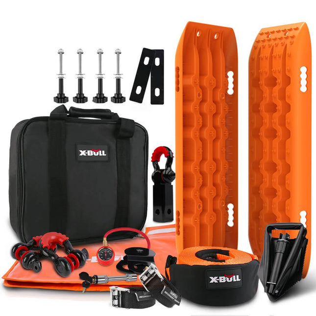 X-BULL Winch Recovery Kit Snatch Strap Off Road 4WD Mounting Pins Recovery Tracks Boards Gen 2.0.