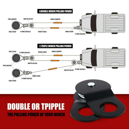 X-BULL Winch Recovery Kit Recovery tracks /Snatch Strap Off Road 4WD.