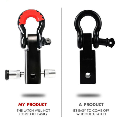 X-BULL Hitch Receiver 5T Recovery Receiver with Bow Shackle Tow Bar Off Road 4WD.