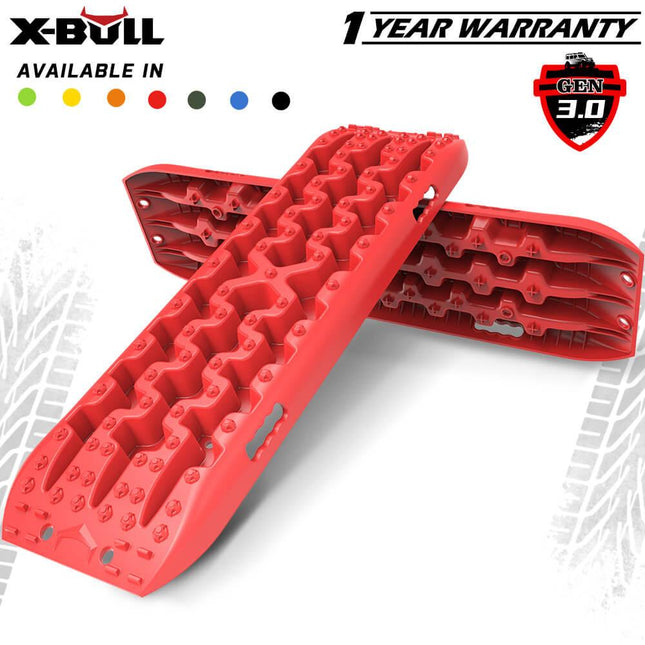 X-BULL Recovery tracks Sand tracks 2pcs 10T Sand / Snow / Mud 4WD Gen 3.0 - Red.