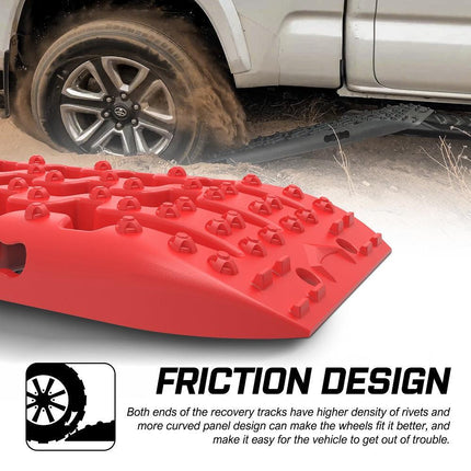 X-BULL Recovery tracks Sand tracks 2pcs 10T Sand / Snow / Mud 4WD Gen 3.0 - Red.