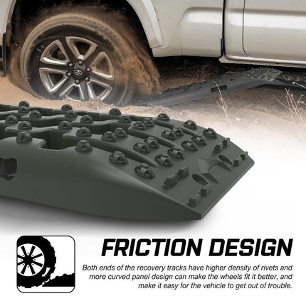 X-BULL Recovery tracks / Sand tracks / Mud tracks / Off Road 4WD 4x4 Car 2pcs Gen 3.0 - Olive.