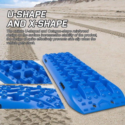 X-BULL Recovery tracks Mud Snow / Sand tracks / Grass 4X4 Caravan 2pairs 4WD Gen 3.0 - Blue.