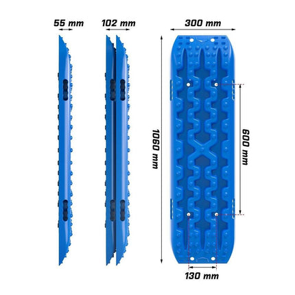 X-BULL Recovery tracks Mud Snow / Sand tracks / Grass 4X4 Caravan 2pcs 4WD Gen 3.0 - Blue.