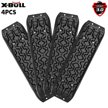X-BULL Recovery tracks / Sand tracks / Mud tracks / Off Road 4WD 4x4 Car 2 Pairs Gen 3.0 - Black.
