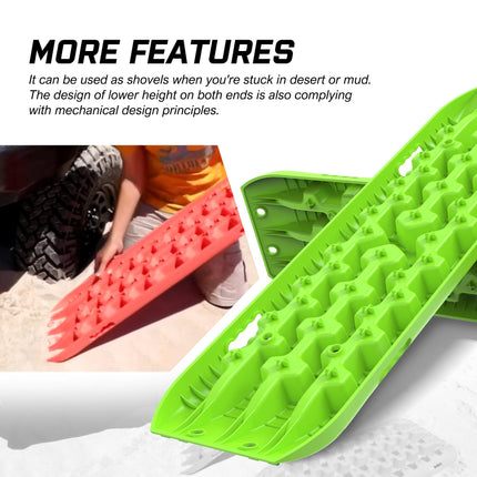 X-BULL Recovery tracks Sand tracks 2pcs Sand / Snow / Mud 10T 4WD Gen 3.0 - Green.
