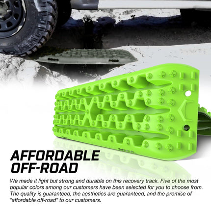 X-BULL Recovery tracks Sand tracks 2pcs Sand / Snow / Mud 10T 4WD Gen 3.0 - Green.