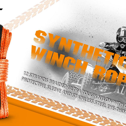 X-BULL Winch Rope Dyneema Synthetic Rope 5.5mm x 13m Tow Recovery Offroad 4wd.