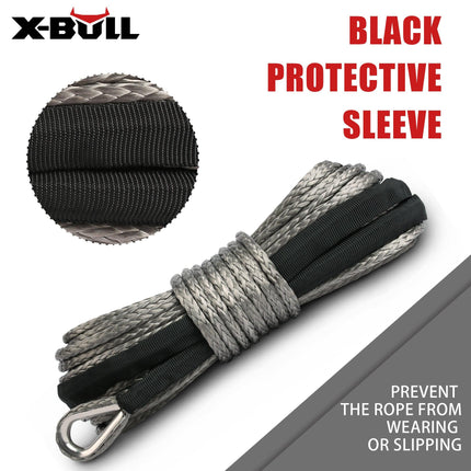 X-BULL Synthetic Dyneem Rope 5.5MM x 13M SK75 Car Tow Recovery Winch Cable Line.