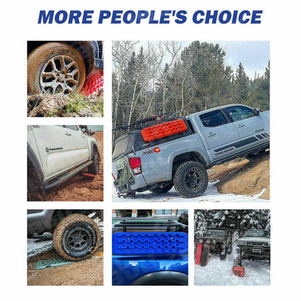 X-BULL Recovery tracks Sand Trucks Offroad With 4PCS Mounting Pins 4WD Gen 2.0- red.