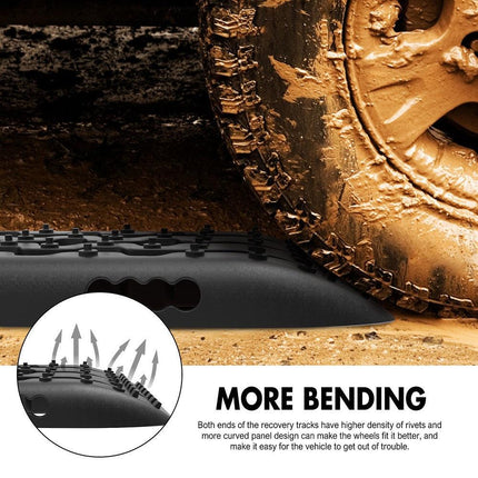 X-BULL Recovery Tracks Sand Track Mud Snow 1 pair Gen 2.0 Accessory 4WD 4X4 - Black.