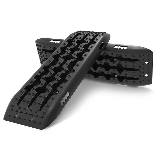 X-BULL Recovery Tracks Sand Track Mud Snow 1 pair Gen 2.0 Accessory 4WD 4X4 - Black.