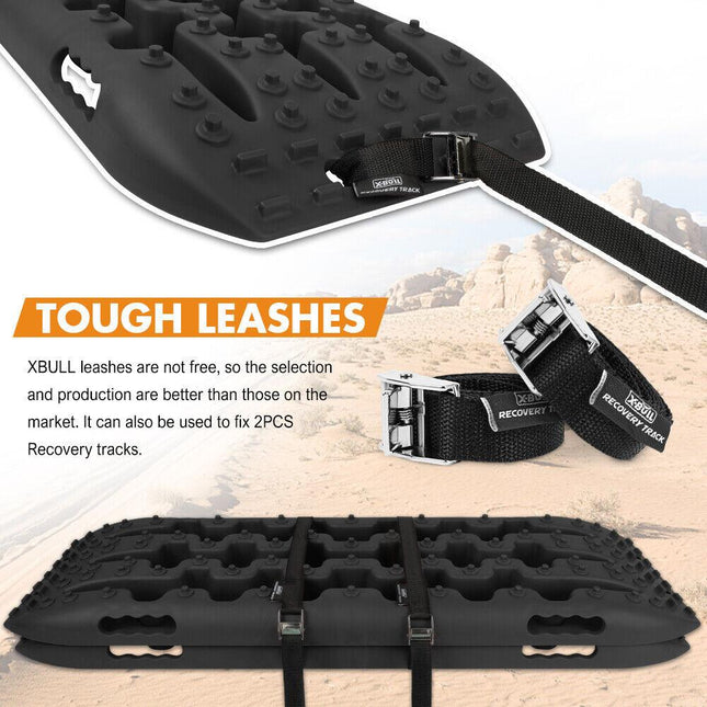 X-BULL Recovery tracks Sand Trucks Offroad With 4PCS Mounting Pins 4WDGen 2.0 - Black.