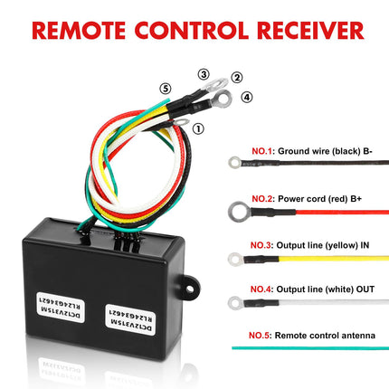 X-BULL 12V Winch Remote Control Twin Handset Easy to Install Upgrade Remotes.