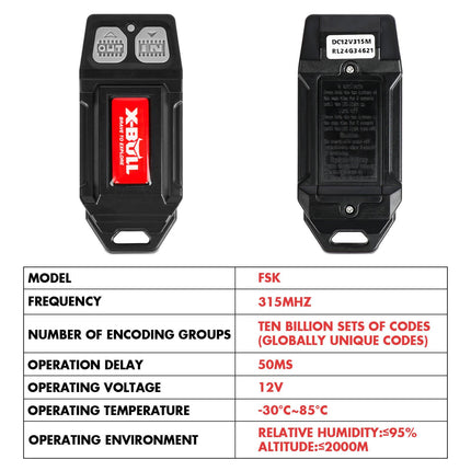 X-BULL 12V Winch Remote Control Twin Handset Easy to Install Upgrade Remotes.