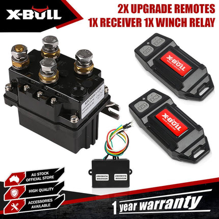 X-BULL 12V Winch Remote Control Winch Relay Solenoid Twin Handset Easy to Install.