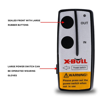 X-BULL 2x Wireless Winch Remote Control 12 Volt 150ft Handset Switch 4wd.