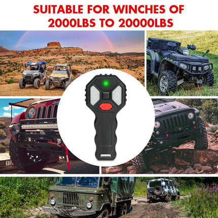 X-BULL 2x Wireless Winch Remote Control 12 Volt Handset Switch 150ft 4WD.