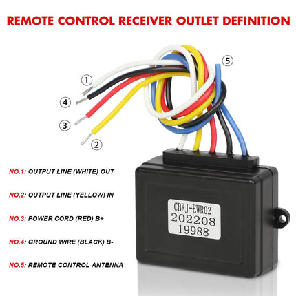 X-BULL 2x Wireless Winch Remote Control 12 Volt Handset Switch 150ft 4WD.