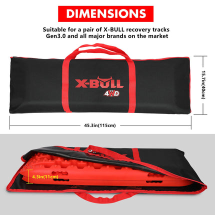 X-BULL Recovery tracks Carry Bag 4x4 Extraction Tred Bag Black.