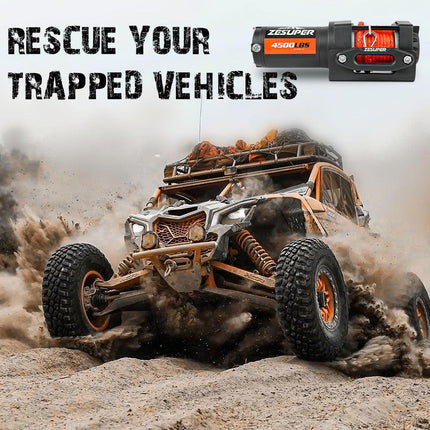 ZESUPER 4500LB Electric Winch 12V Wireless Portable ATV UTV Boat Trailer.