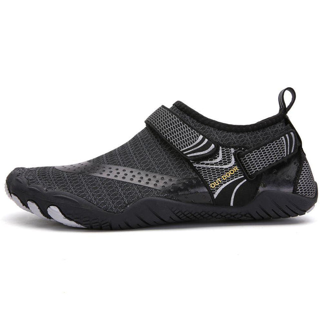 Men Women Water Shoes Barefoot Quick Dry Aqua Sports Shoes - Black Size EU42 = US8.