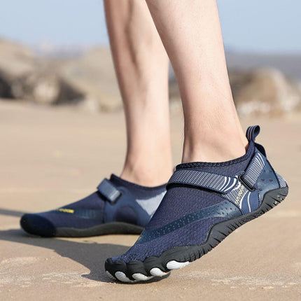 Men Women Water Shoes Barefoot Quick Dry Aqua Sports Shoes - Blue Size EU45 = US10.