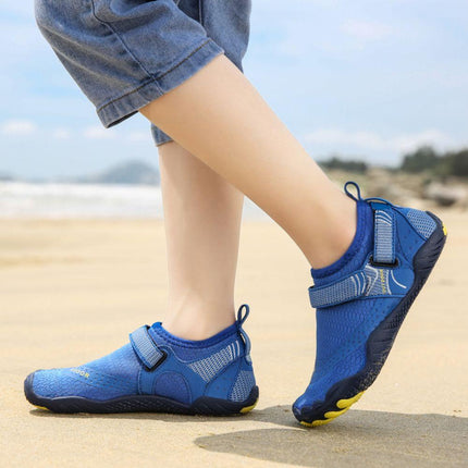 Kids Water Shoes Barefoot Quick Dry Aqua Sports Shoes Boys Girls - Klein Blue Size Bigkid US4 = EU36.