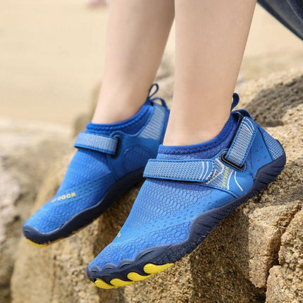 Kids Water Shoes Barefoot Quick Dry Aqua Sports Shoes Boys Girls - Klein Blue Size Bigkid US4 = EU36.