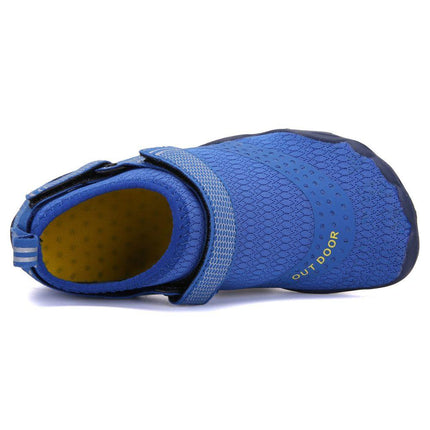 Kids Water Shoes Barefoot Quick Dry Aqua Sports Shoes Boys Girls - Klein Blue Size Bigkid US4 = EU36.