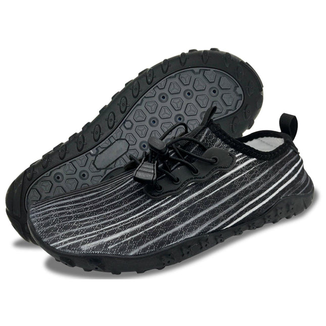 Water Shoes for Men and Women Soft Breathable Slip-on Aqua Shoes Aqua Socks for Swim Beach Pool Surf Yoga (Black Size US 9.5).