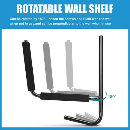 2Pcs Kayak Wall Rack Carrier Canoe Paddle Surfboard Holder Wall Mount Shelf.