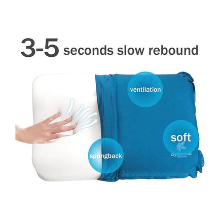 Self Inflating Camping Pillow with Ergonomic 3D Support - Gold.