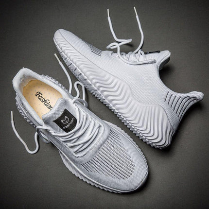 Men's Sneakers Outdoor Road Shoes Breathable Lightweight Non-slip ( White Size US11.5=US47 ).