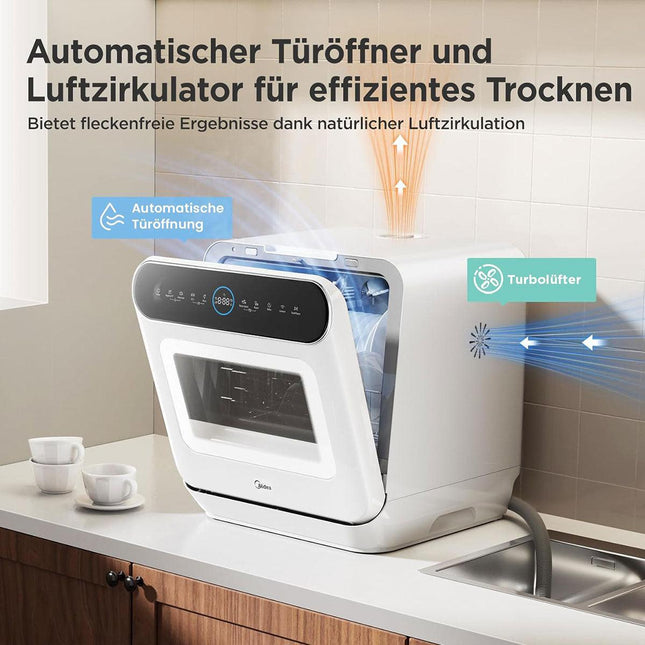 Midea 3rd Generation  Bench Top Mini Dishwasher.