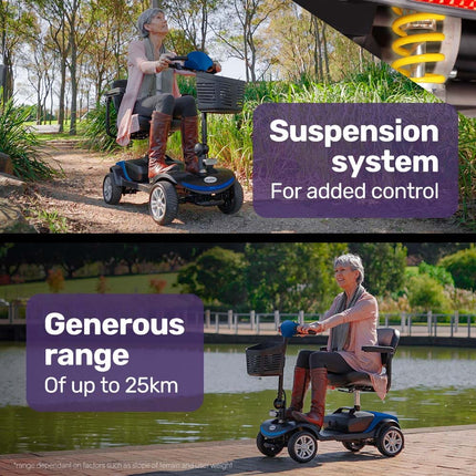 EQUIPMED Mobility Scooter Electric Motorised 4 Wheel Power Portable Folding.