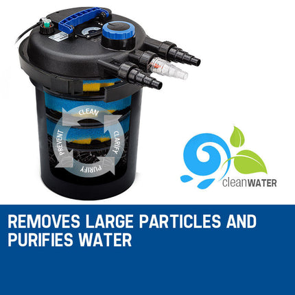 PROTEGE Aquarium External Canister Filter Aqua Fish Tank Pond Water UV Light 10000 L/H.