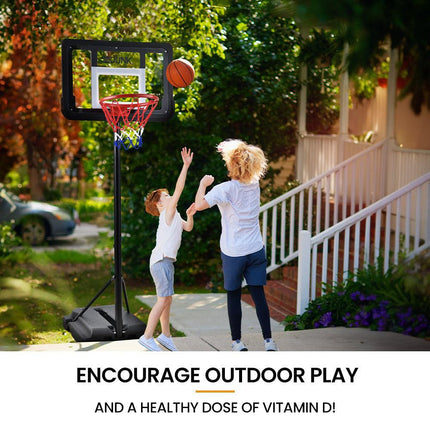 DR. DUNK Portable Kids Basketball Hoop Stand System, 1.15m to 1.60m Height Adjustable.