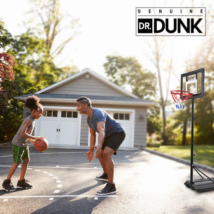 DR. DUNK Portable Kids Basketball Hoop Stand System, 1.15m to 1.60m Height Adjustable.